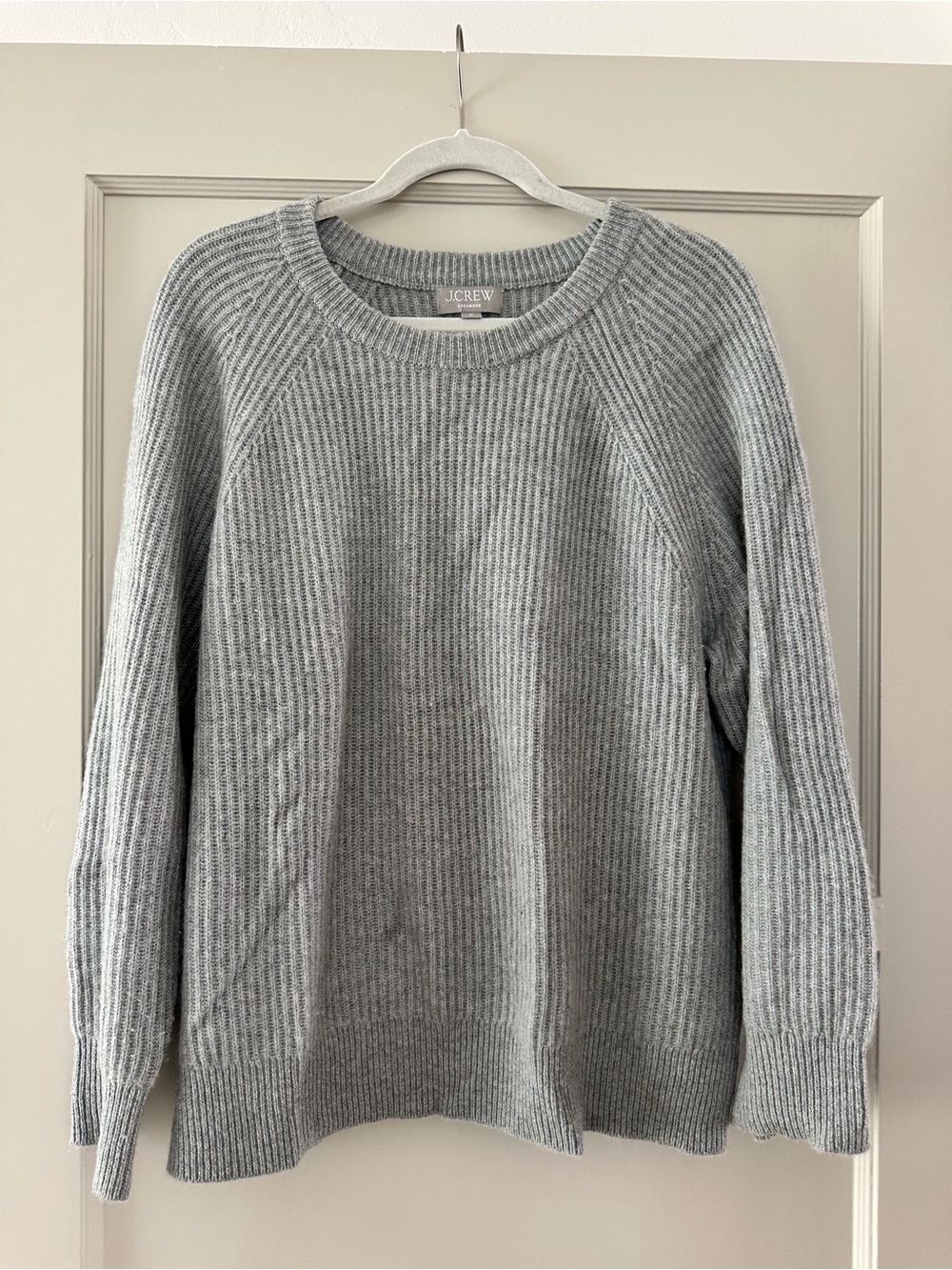 J. Crew Ribbed Crewneck Cashmere Sweater